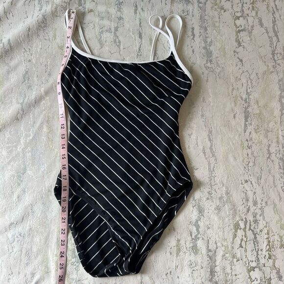 Cole Vintage 90s Y2K stripe One piece bathing suit - Picture 8 of 9